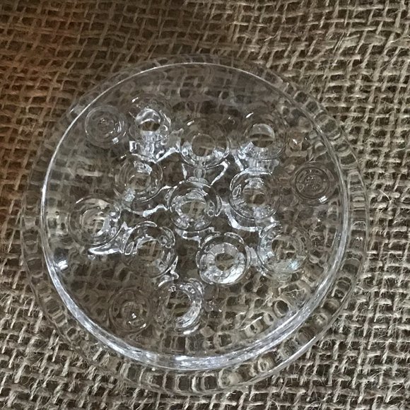 Vintage Floral Frog Clear Glass Flower Arranging - Picture 5 of 5